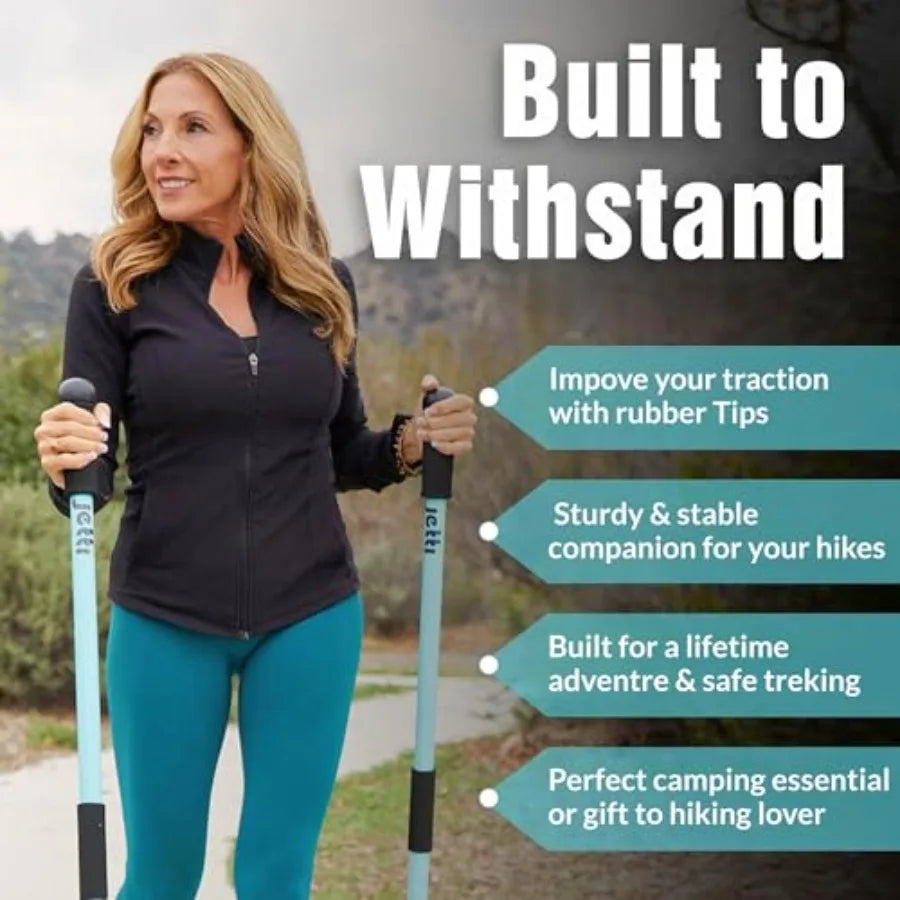 Weighted Walking Sticks for Seniors, Women and Men 1.2lb Each Ergonomic Hiking Poles for Balance, Posture and Stability Durable