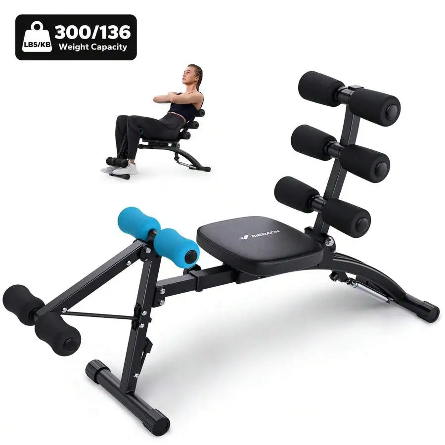 Workout Bench For Home Gym, Ab Machine Exercise Equipment, Multi-Functional Adjustable Ab Trainer, Sit Up Machine For Abdominal, Exercise Chair For Full Body Workout