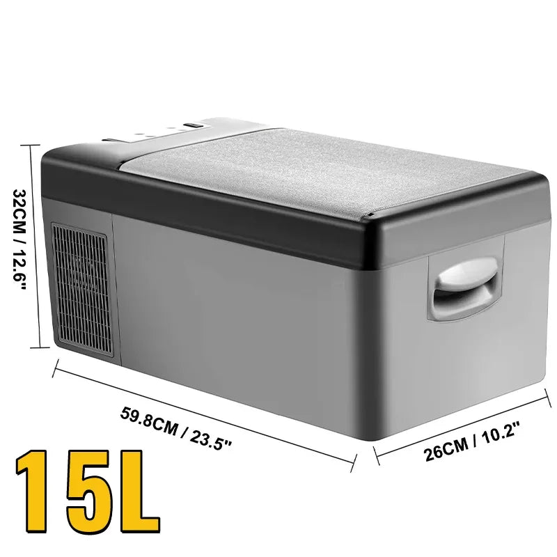 VEVOR 15-55L Car Refrigerator, 12V Car Fridge, -4℉-50℉ Adjustable Range,12/24V DC and 100-240V AC Compressor Cooler for Outdoor