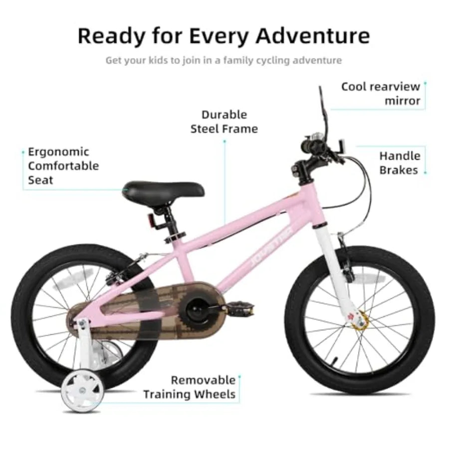 14 16 18 20 Inch Bike with Training Wheels BMX Style Bicycle for Toddlers Boys Girls Ages 3-12 Dual V-Brake Adjustable Seat Mul