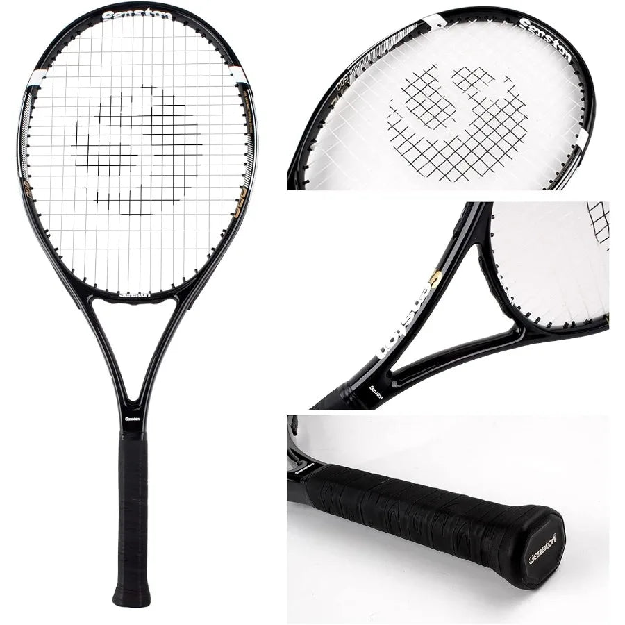 Tennis Rackets for Adults 27 inch Tennis Racquets - 2 Player Tennis Racket Set with 3balls2 Grips 2 Vibration Dampers