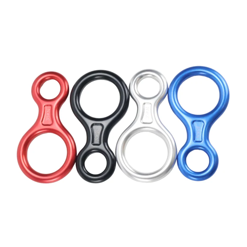 Outstanding Quality 35KN Aluminum Figure 8 Descender Rappel Device for Climbing Rescue Arborist Work 3500kg Capacity Multi-Color