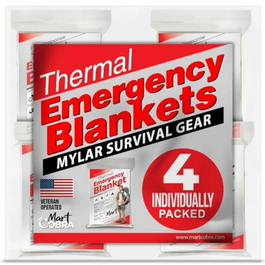Emergency Blanket Space Mylar Blankets Survival Gear and Supplies Reusable Thermal Camping Hunting Essentials First Aid Car Bac