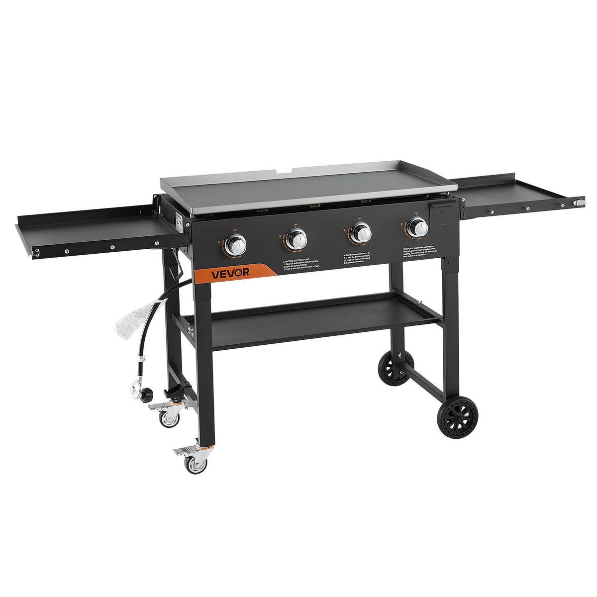 VEVOR Gas Griddle 28 inch/36 inch Grill Plate Foldable Propane Griddle with Wheels for Pan-Frying Grilling Stir-Frying & BB