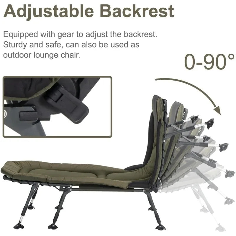 XXL Camping Cots for Adults 330Lbs with Carry Bag, Heavy Duty Folding Bed with Soft Padded Cushion, Portable Sleeping Cot