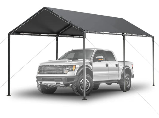 Outdoor Carport 10x20ft Heavy Duty Car Tent, Portable Garage Canopy Storage Shed, All-Season Tarp Tent for Car,, Customized