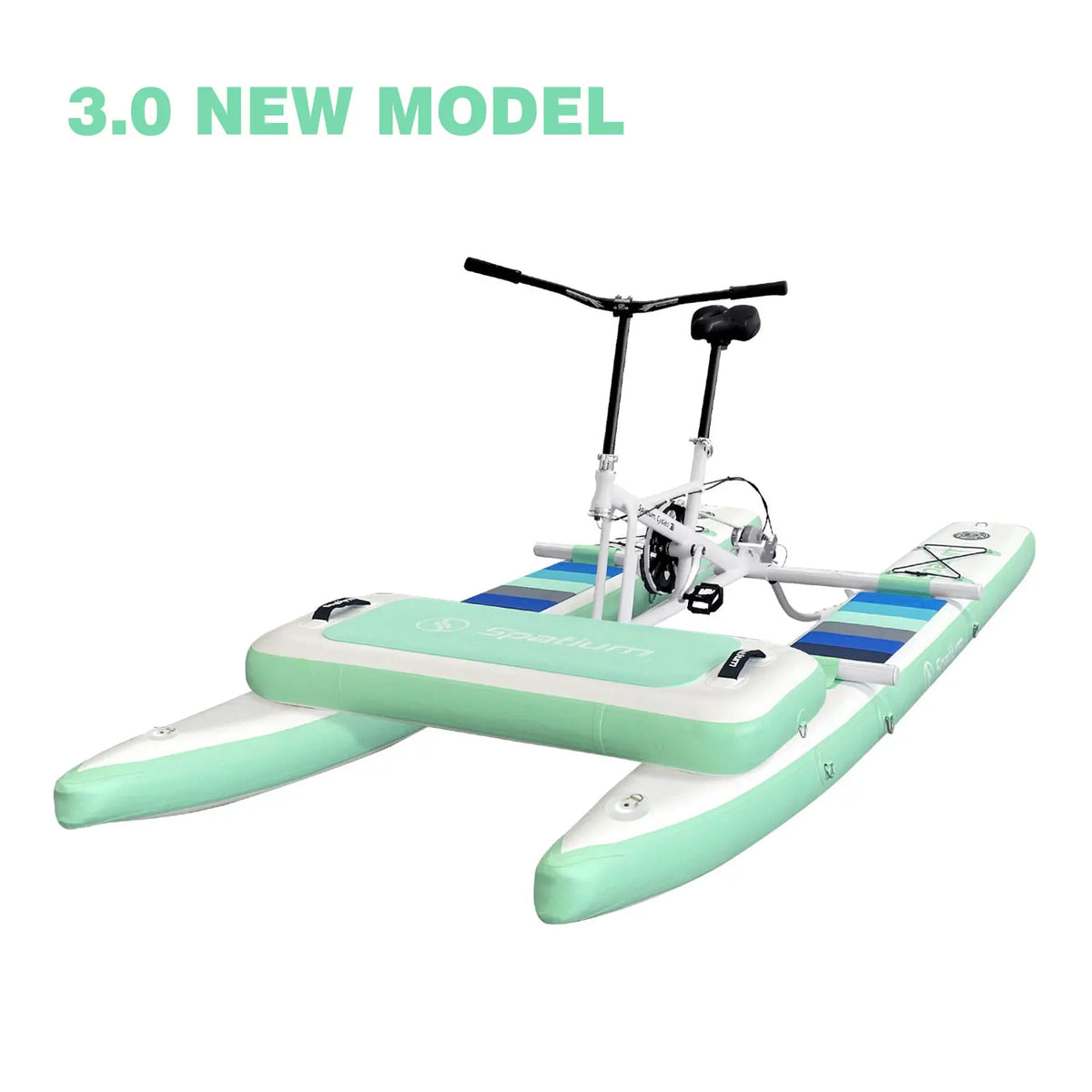 Spatium Water Bikes for Lake Inflatable Water Bike 3.0 Adult Inflatable Pontoon Water Bicycle  3-bladed Propeller Water Bike