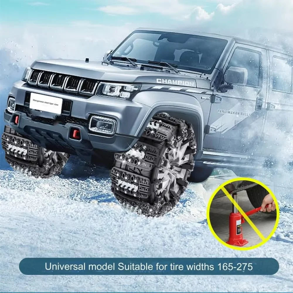 6PCS Winter Anti-Skid Snow Car Chain Tire Snow Chains Universal Motorcycle Car Truck Suv Tyre Chains Emergency Anti Slip