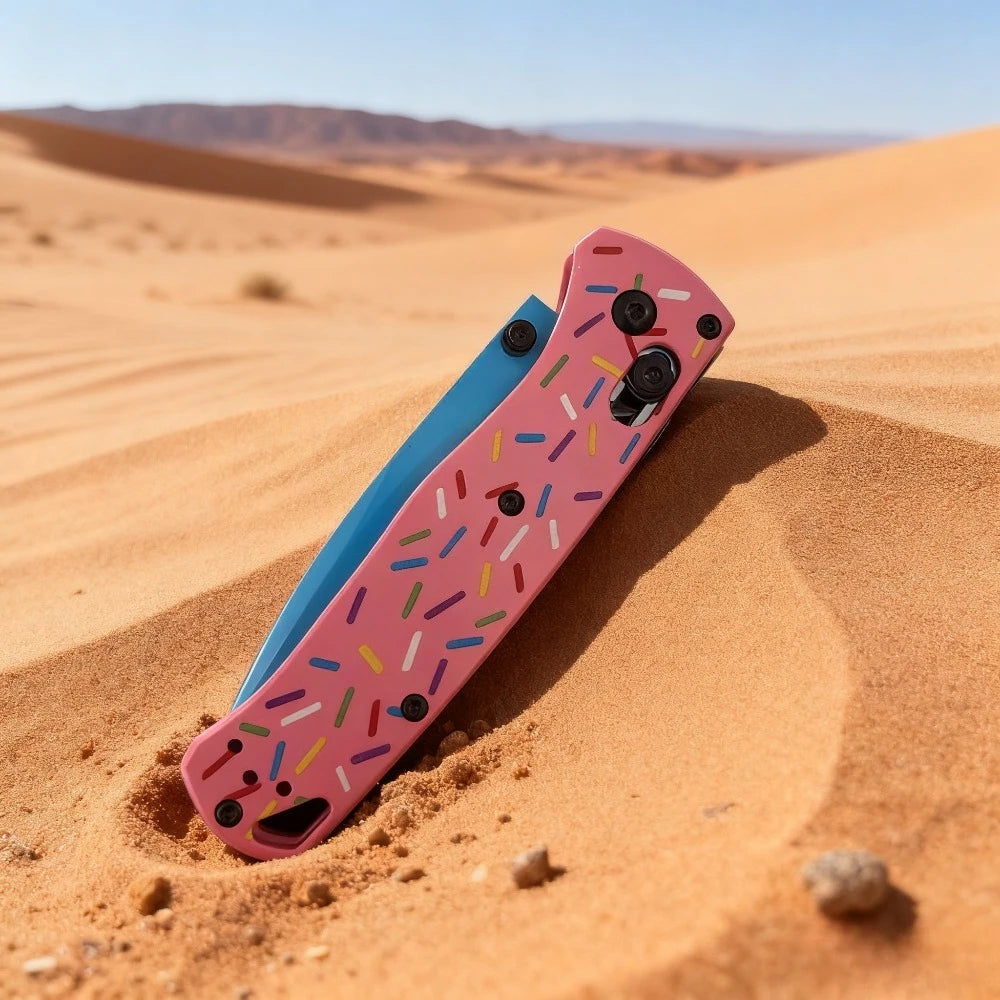 Donut Handle Folding Knife Stainless Steel Blade High Quality Outdoor Perfect Gift for Christmas Holiday Gift To Men Gentleman