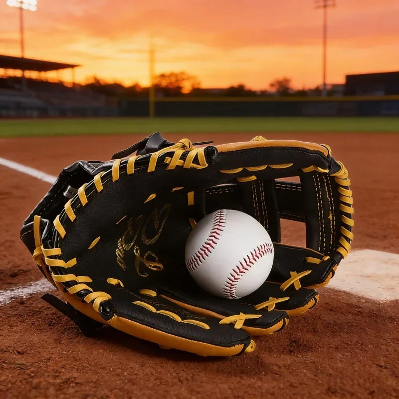 11.5/12.5inch Genuine Leather Baseball Gloves Professional Youths Adults Mitt Softball Training Catcher Gloves Sports Equipment