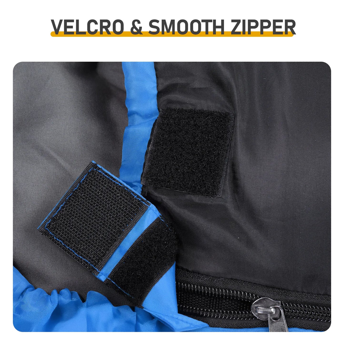 Lightweight Sleeping Bag for Backpacking Hiking Waterproof Compact Envelope Cold Warm Weather Outdoor Portable Blue