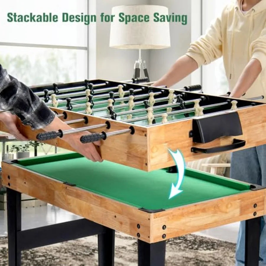 Multi Game Table 10 in 1 Board Gaming Table with Ping Pong Foosball Air Hockey Billiards Card Chess Checkers Shuffleboard Bowli