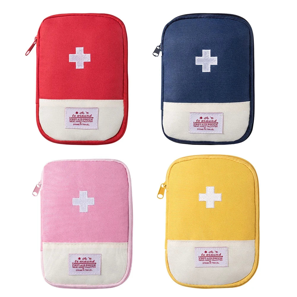 Mini First Aid Bag Empty Small Emergency Medicine Storage Bag First Aid Kit Bag for Outdoor Camping Hiking Home Travel Emergency