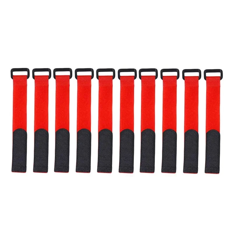 10pcs/set Reusable Fishing Rod Tie Holder Strap Suspenders Fastener Hook Loop Cable Cord Tie Belt Fishing Tackle Box Accessories