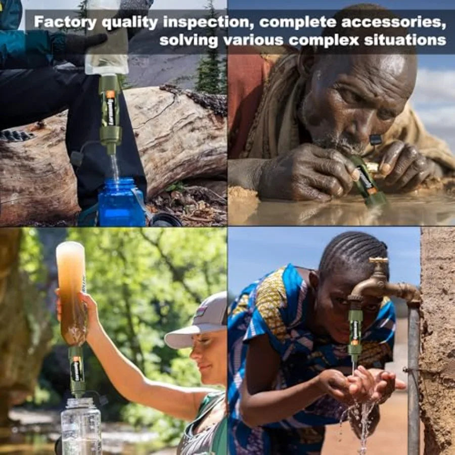 Straw Water Filter 5 Pack Ultra-Light Personal Filter Straws for Outdoor Camping Hiking Survival Gear Kit Family Use Backpackin