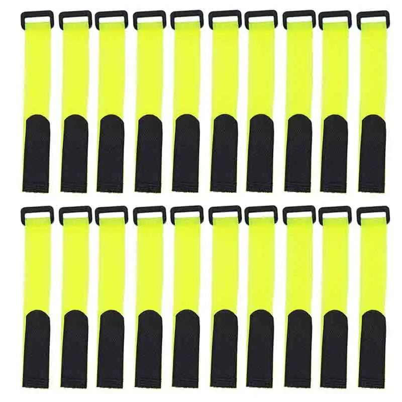 10pcs/set Reusable Fishing Rod Tie Holder Strap Suspenders Fastener Hook Loop Cable Cord Tie Belt Fishing Tackle Box Accessories