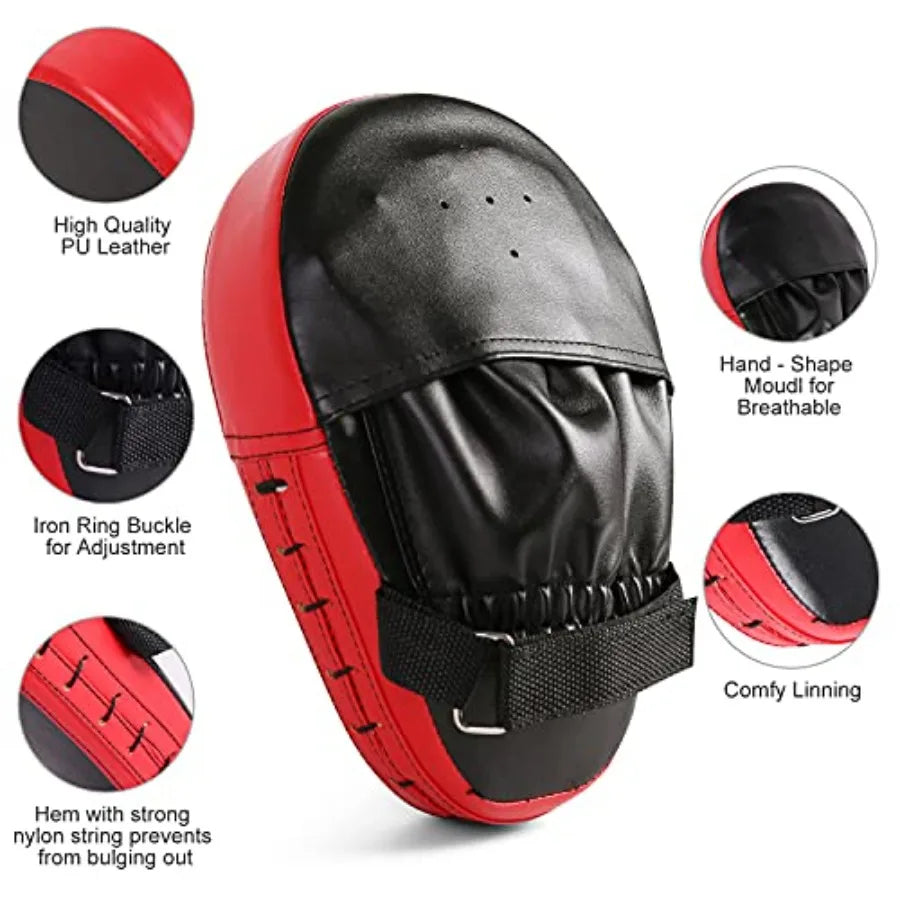 3-in-1 Youth Boxing Set - Punching Mitts, Kick Pads, Gloves for Boxing, Kickboxing, Karate, Muay Thai, MMA Training