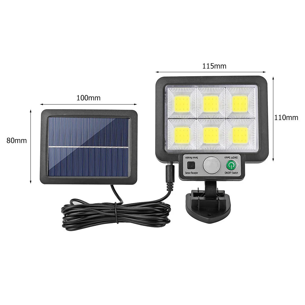 Outdoor Street Lighting Modern Fixture Solar LED/COB Lights with Remote Control Motion-Sensor Human Body Infrared Porch Lamp