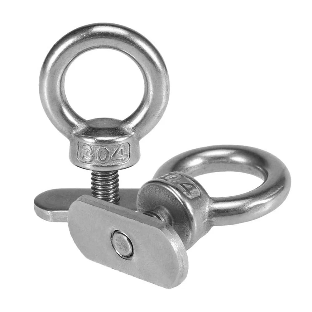 2pcs Stainless Steel Track Mount Kayak Tie Down Eyelet Track Mount Tie Up Eyelet Kayak Tie Down Eye Bolt for Kayak Accessories