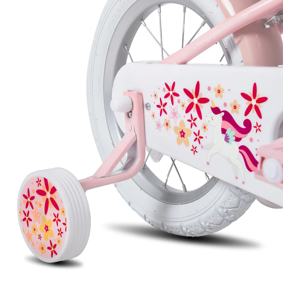 JOYSTAR Unicorn Girls Bike for Kids Ages 2-9,Kids Bike with Training Wheels, Streamers, Basket and Doll Seat