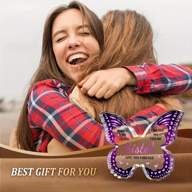 2-piece set Acrylic exquisite butterfly ornaments , birthday gifts for mothers and sisters, Christmas gifts, Thanksgiving gifts