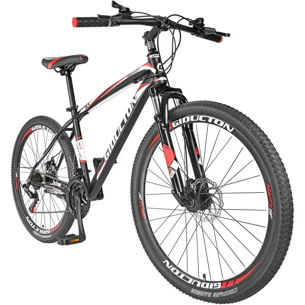 21-Speed 27.5 Inch Mountain Bike with Dual Disc Brakes and Front Suspension