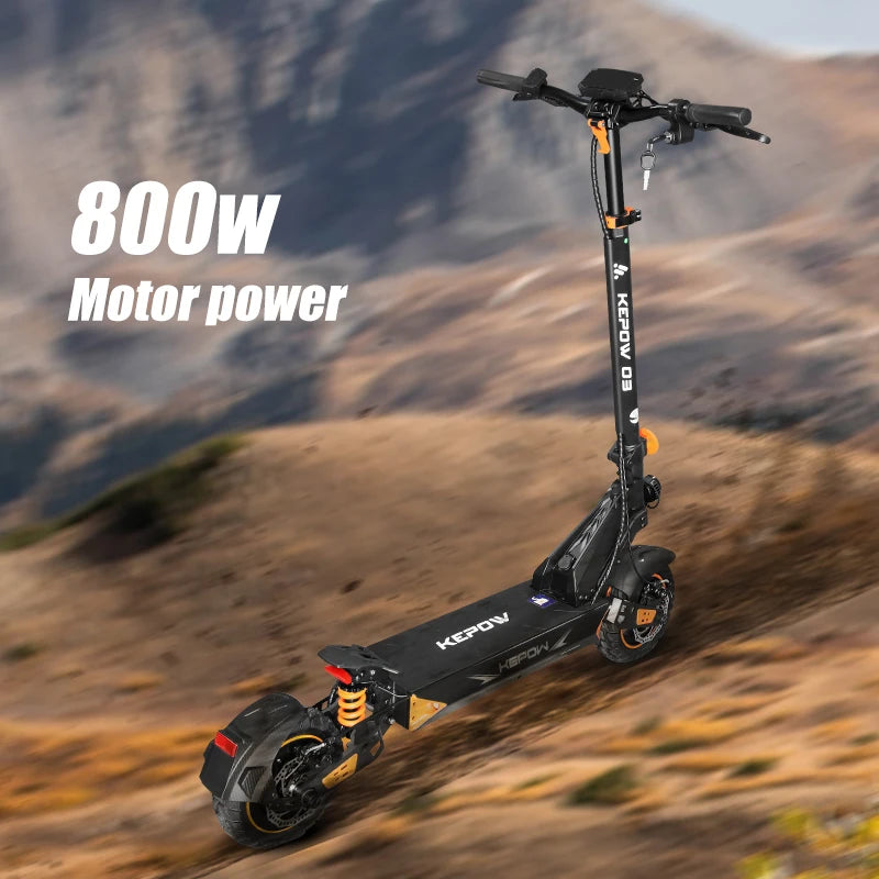 KEPOW D3 31mph Electric Scooter 52v/20.8ah 800w Motor 10 Inch Off-Road Tires Escooter For Adults Foldable Electric Kick With App