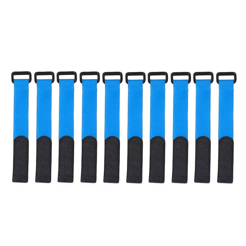 10pcs/set Reusable Fishing Rod Tie Holder Strap Suspenders Fastener Hook Loop Cable Cord Tie Belt Fishing Tackle Box Accessories