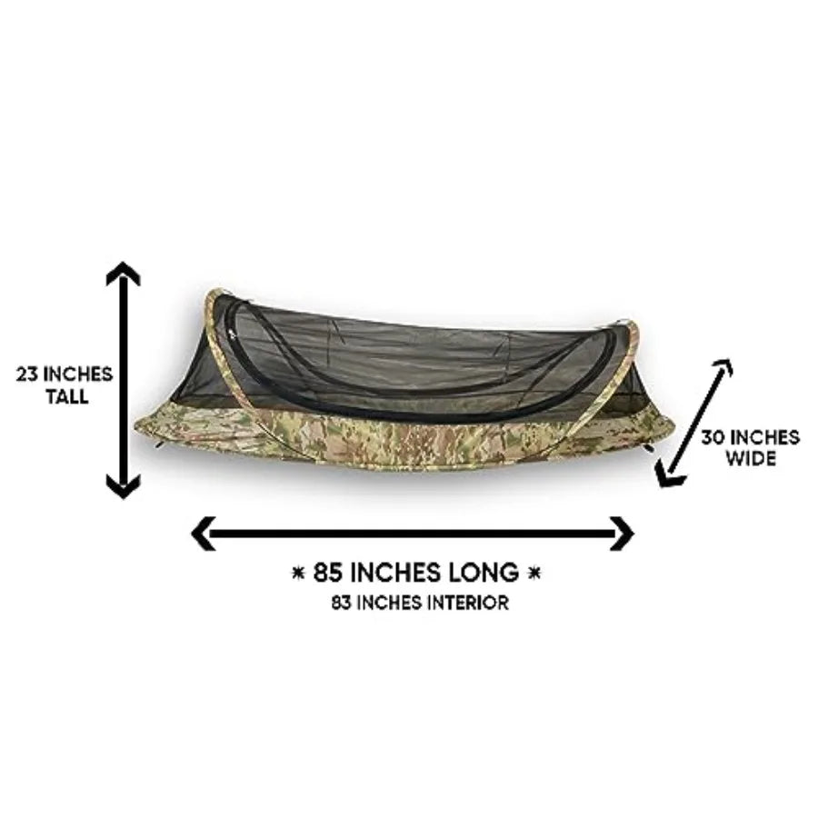 Bivy Tent Lightweight Single Person Sleeping Net System for Outdoors Camping Survival Hiking Backpack Mesh Protection