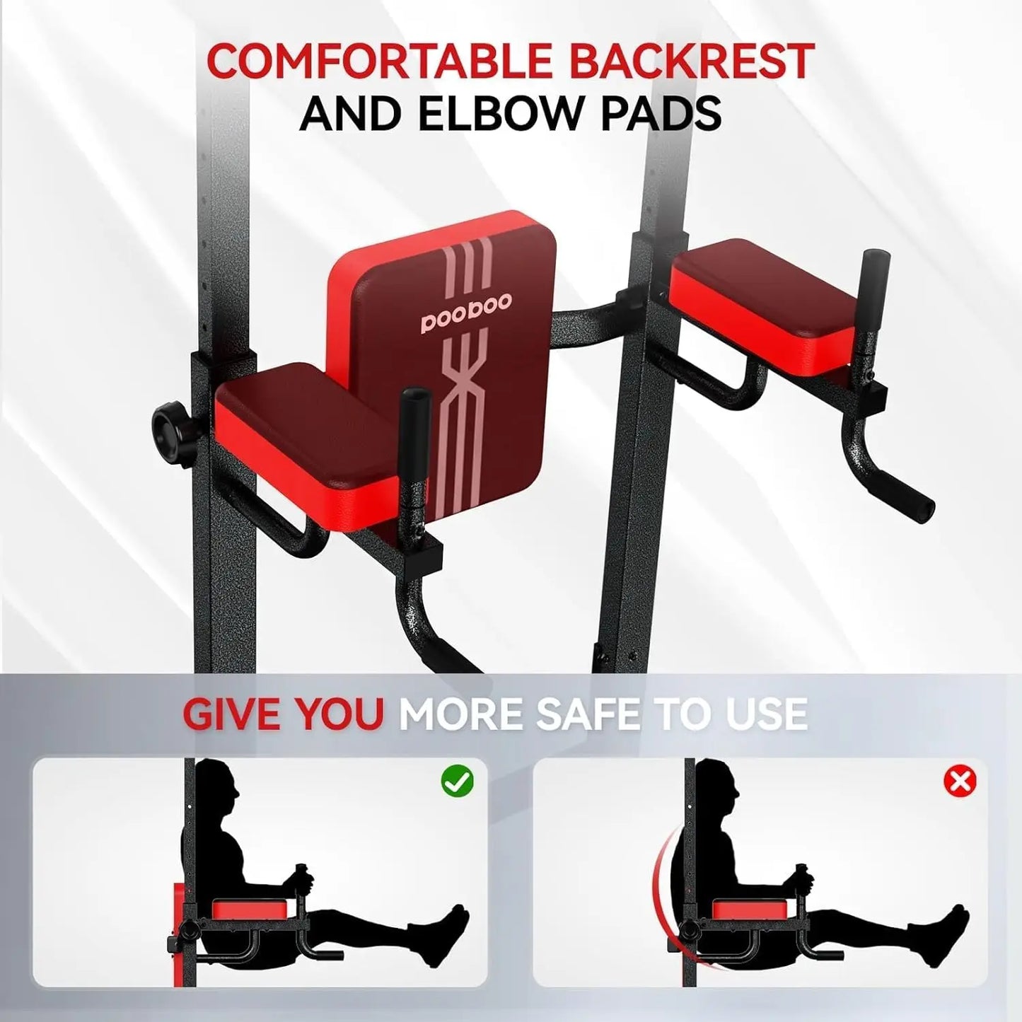 Power Tower Dip Station Pull Up Bar for Fitness Home Gym Workout,Multi-Function Adjustable Height Fitness Strength, Customized