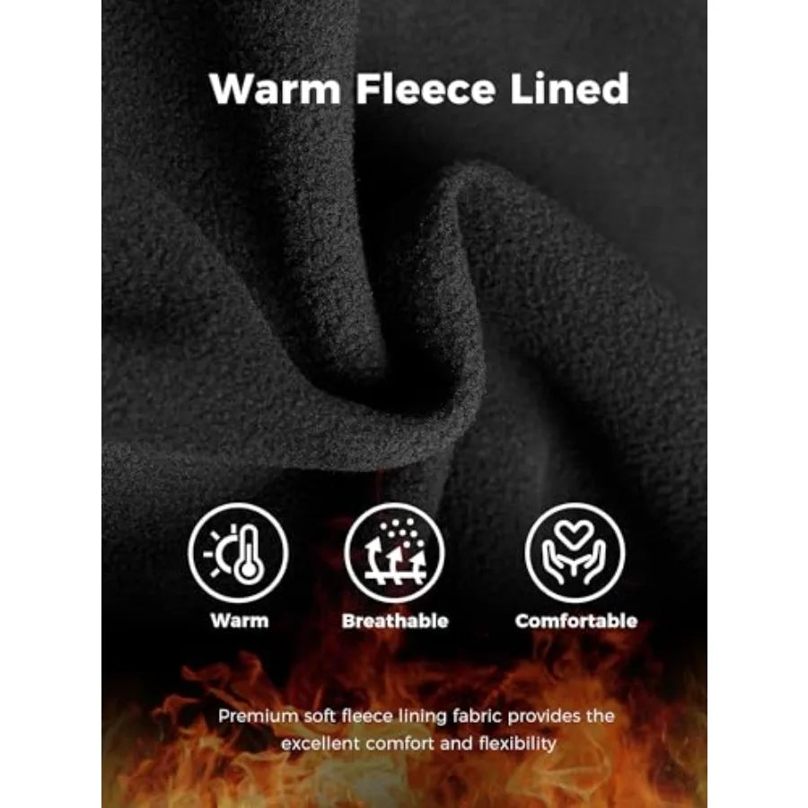Men's Fleece Lined Hiking Pants Waterproof Insulated Winter Warm Softshell Ski Snow Outdoor Snowboard Pants