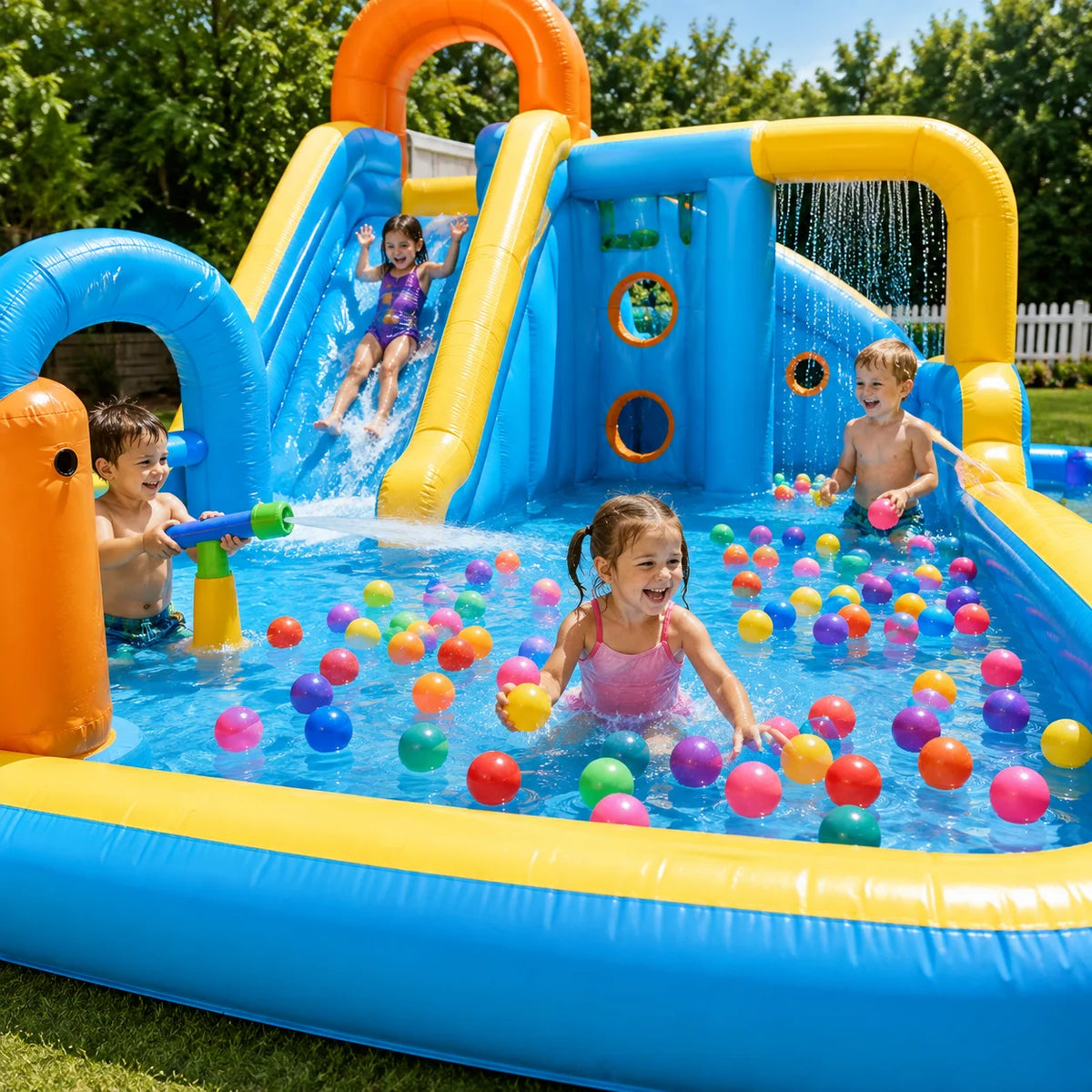 Multicolor Plastic Ball Pit Balls 500/1000/2000 PCS 2.2 Inch Safe Anti‑Choking PE Balls for Kids Bounce House Inflatable Water Pool Play Tent Ball Pit