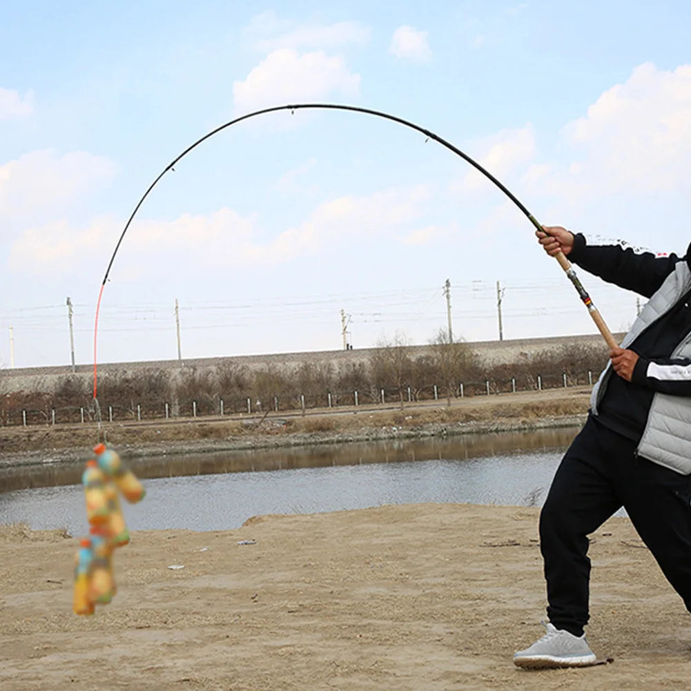 Carbon Fiber Telescopic Fishing Rod 2.1M 2.4M 2.7M Portable Travel Rod M Power for Bass Pike Carp Fishing
