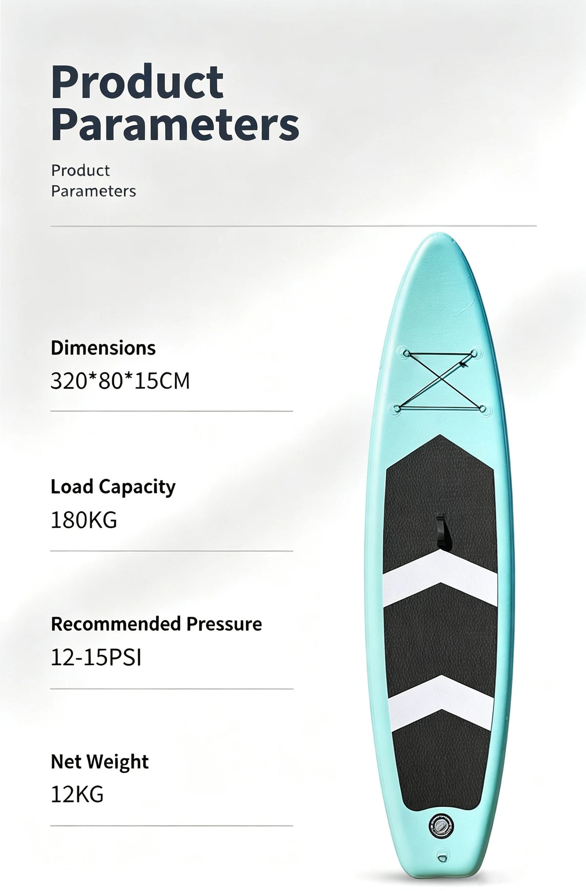 Inflatable Stand Up Paddle Board 320cm, Adult Racing Inflatable SUP Surfboard, Portable Water Ski Stand Up Paddleboard for Ocean Lake Outdoor Water Sports