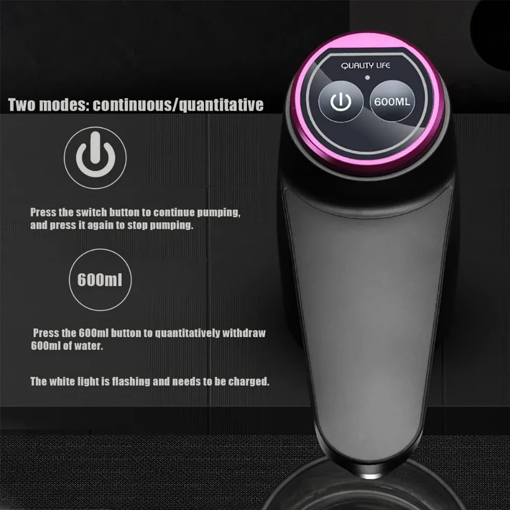 Portable Water Cooler Dispenser for 2.5, 3 and 5 Gallon Bottles, USB Charging Pump