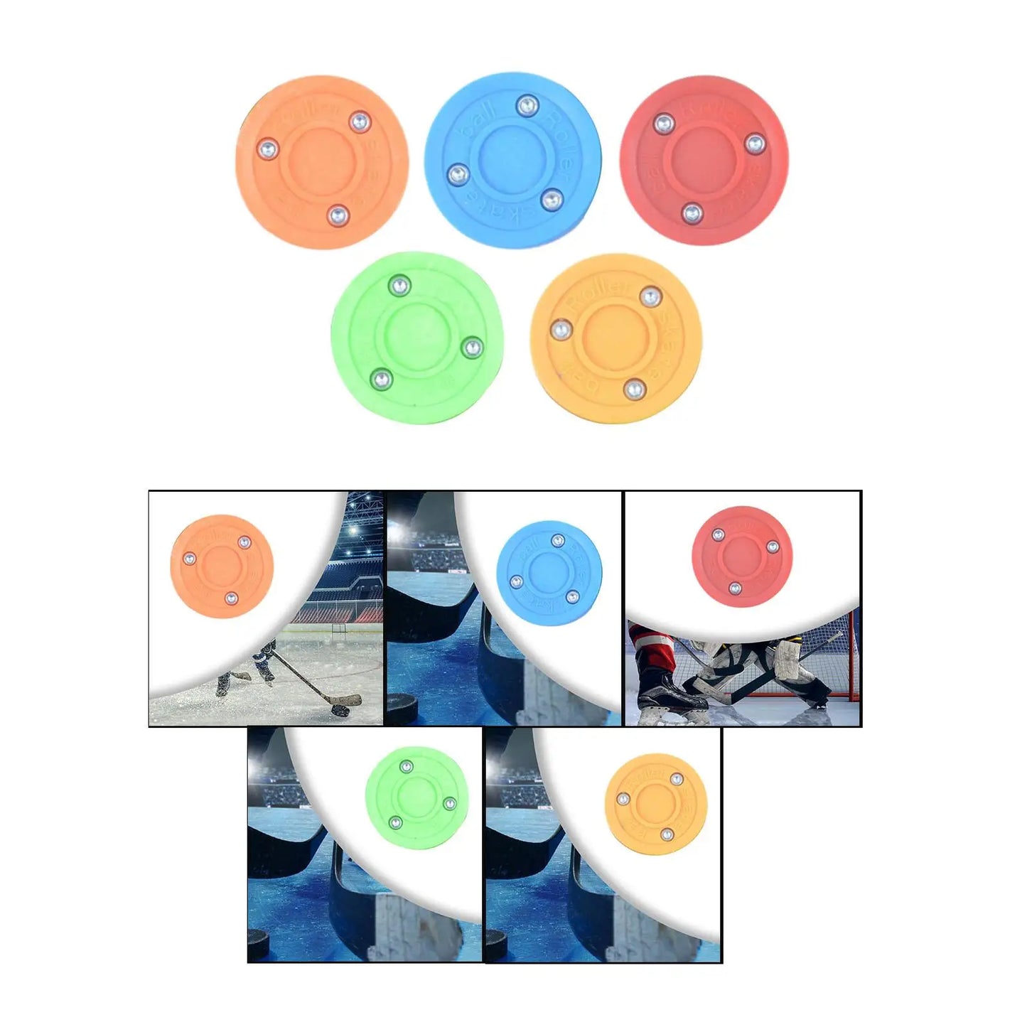 Ice Hockey Puck Professional Training Equipment Roller Skate Ball Biscuit Hockey Puck for Game Outdoor Indoor Beginners Children