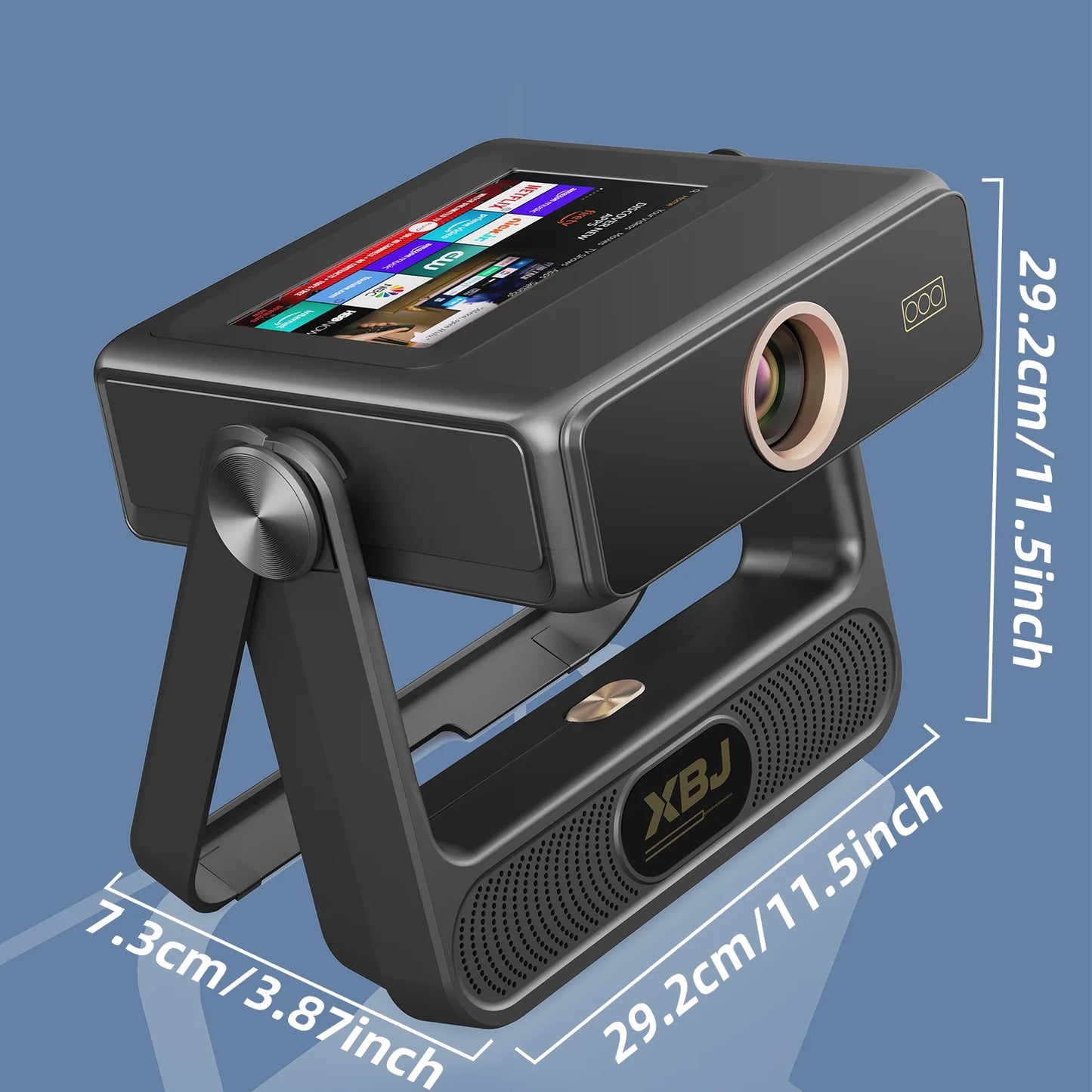2026 Upgraded Foldable Projector with Touch Screen, 4K Ultra HD Portable Home Projector