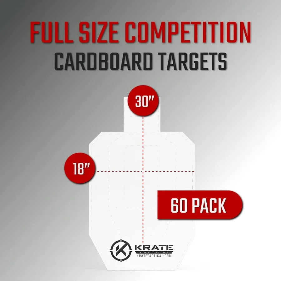 Tactical Cardboard Targets for Competitive Shooting Range Use Durable Paper Silhouette Targets Designed for Rifle Handgun