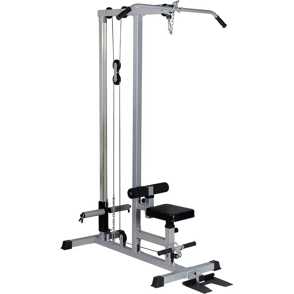 Lat Pulldown and Low Row Cable Exercise Machine for Full Body Strength Training
