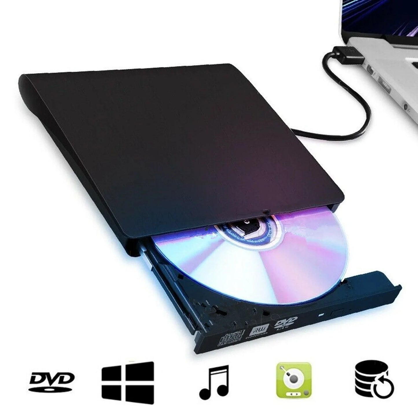 USB 2.0 External CD VCD DVD RW Drive Disc Burner Combo Drive High Speed DVD Burner Player Optical Drives For PC Laptop