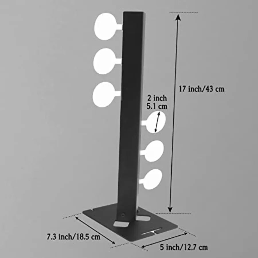 Resetting and Rotate Metal Shooting Target for Airsoft BB Guns with Dual Star Design and TreeShaped Structure for Enhanced Outd