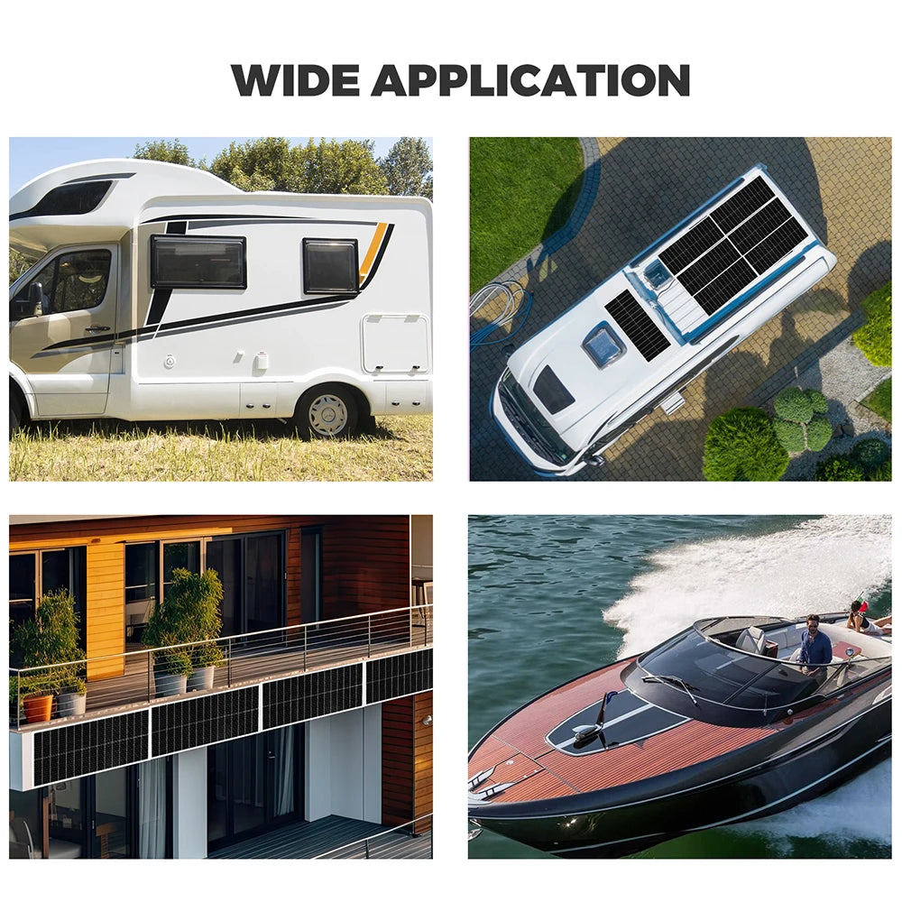 Rigid Solar panel 1000W / 400W /500W/ 300W / 200W / 100W Solar Panels charger battery Charging module Cell For Car Boat Home RV