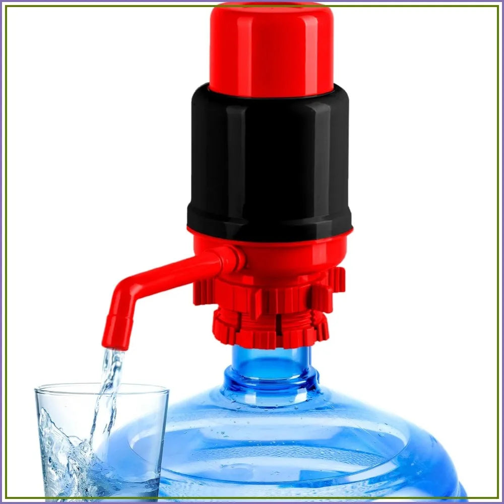 Manual Water Pump for 5 Gallon Jug – Non-Electric Dispenser, Universal Hand Pump with 3 Tubes, 53mm Adapter, BPA-Free