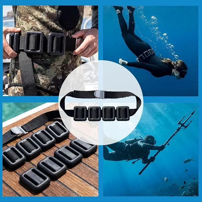 1lb/ 0.5kg Lead Dive Free Rig Weights Diving Weight Belt Coated Dive Weights with Nylon Belt for Spearfishing Diving Accessories