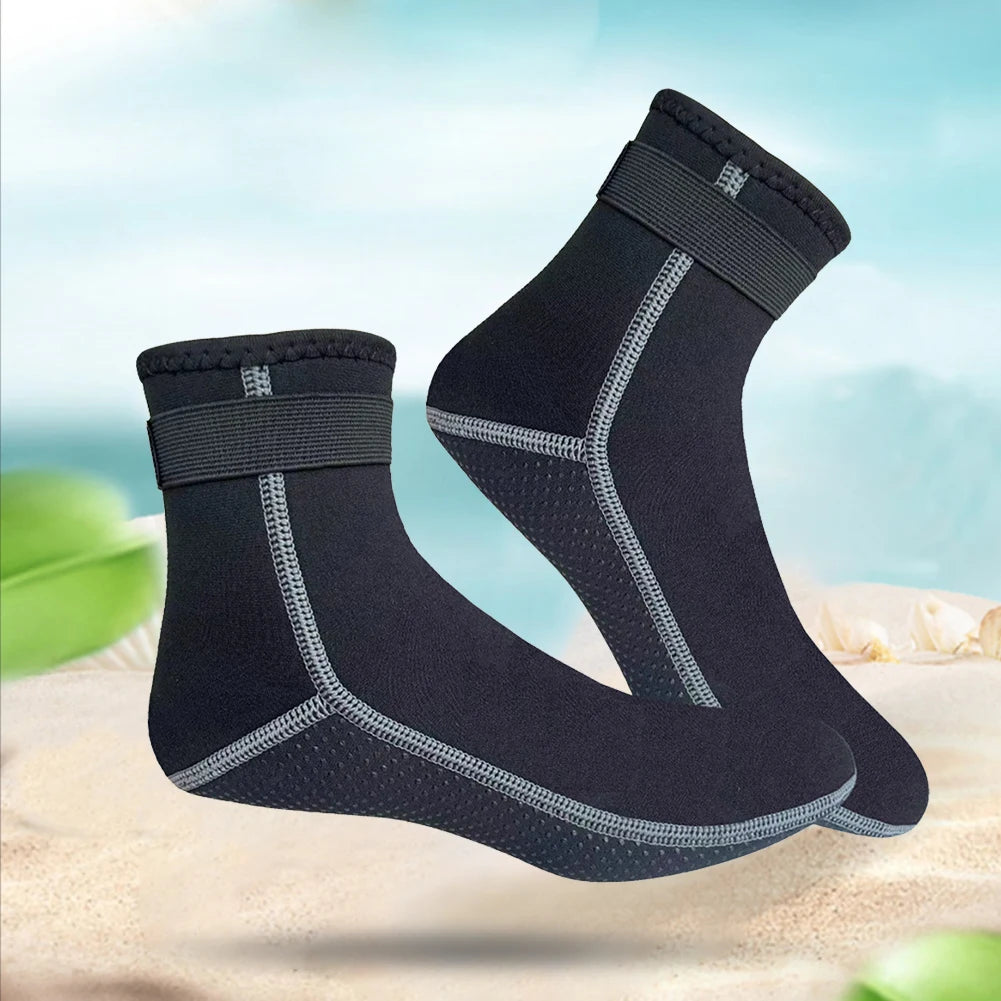 3mm Neoprene Socks Anti-Slip Water Socks Thermal Surf Swimming Fins Socks for Diving Snorkeling Kayaking Paddling for Men Women