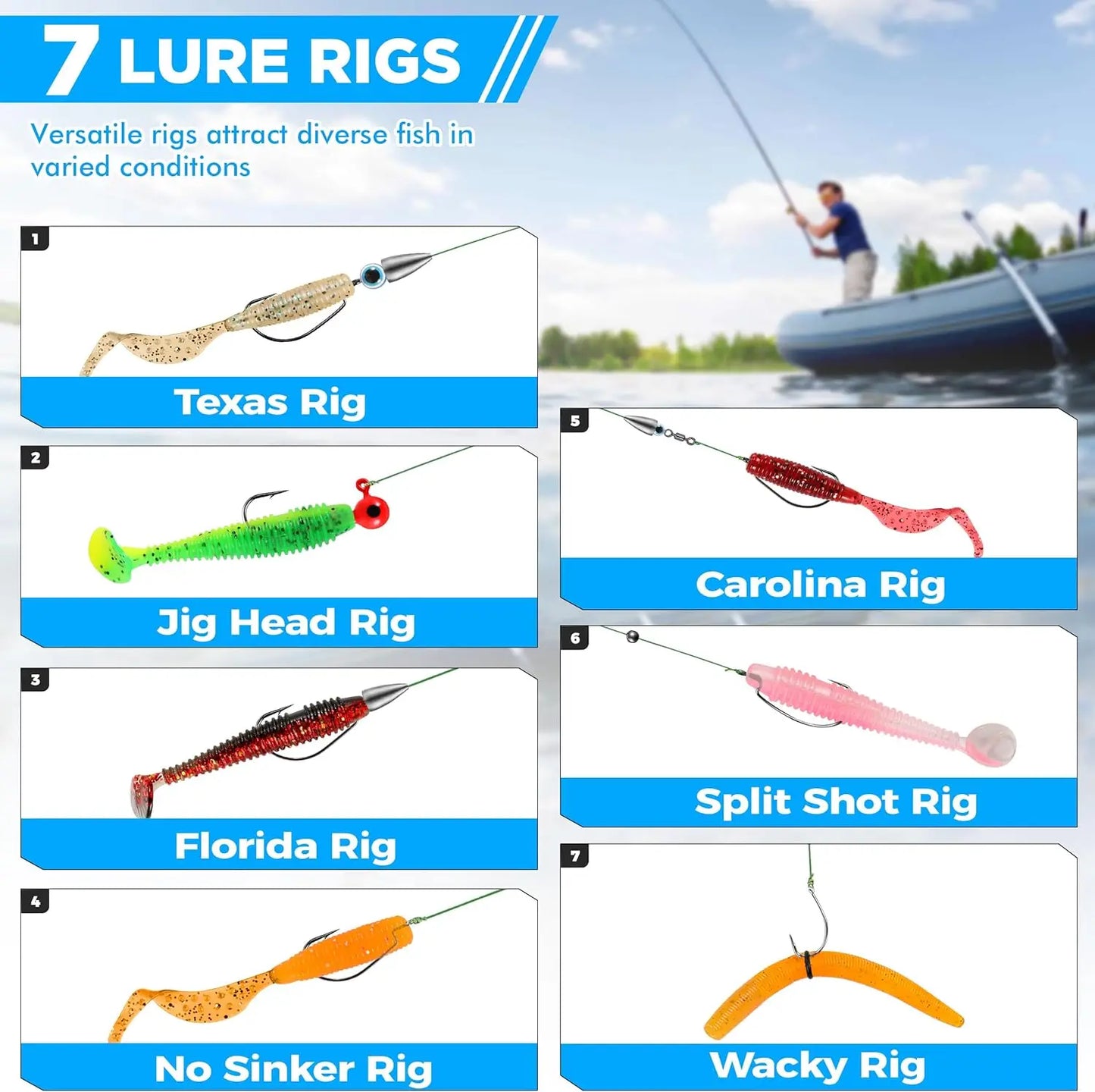 137Pcs Fishing Tackle Box with Lures, Crankbaits, Hooks & Accessories for Bass Freshwater