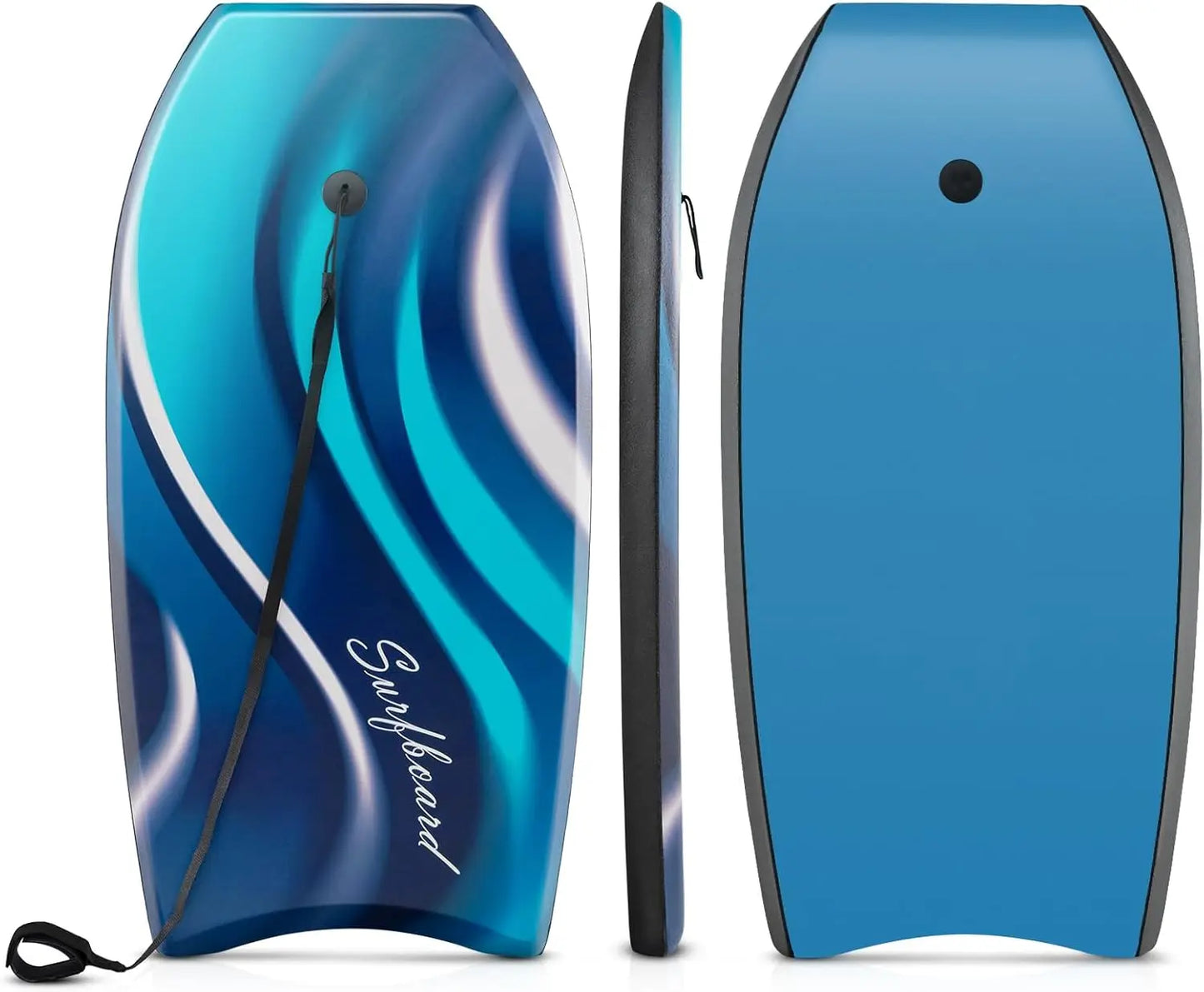 41''/37''/33'' Lightweight Body Board for Beach, Surf Board with EPS Core, XPE Deck, HDPE Slick