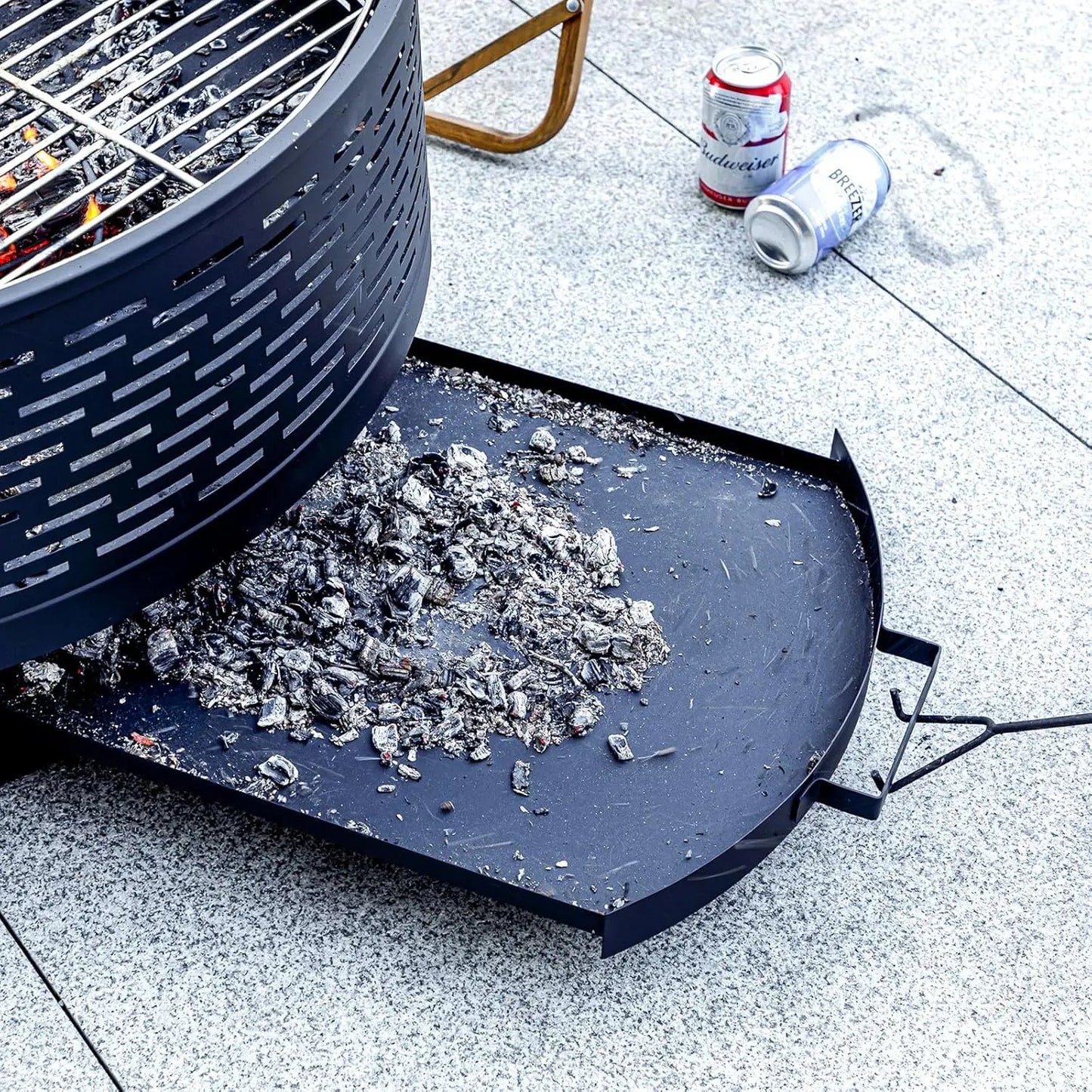 32" Wood Burning Fire Pits with Grill & Lid, Fire Pit Table for Outside with Waterproof Cover & Fire Poker,Table and Bonfire