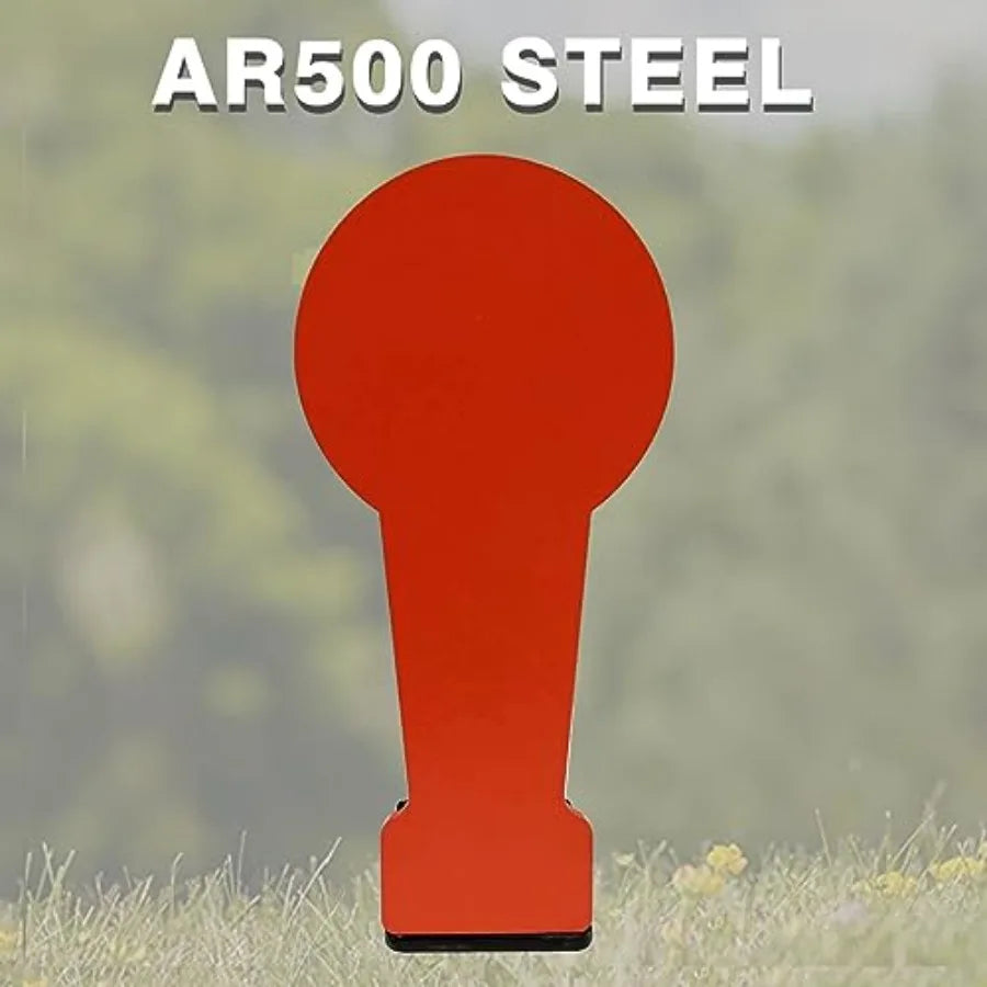 3/8" AR500 12.8'' Classic Popper Steel Shooting Target,6'' Plate Auto Reset Target for Shooting Range,Suitable for Pistol, Rifle