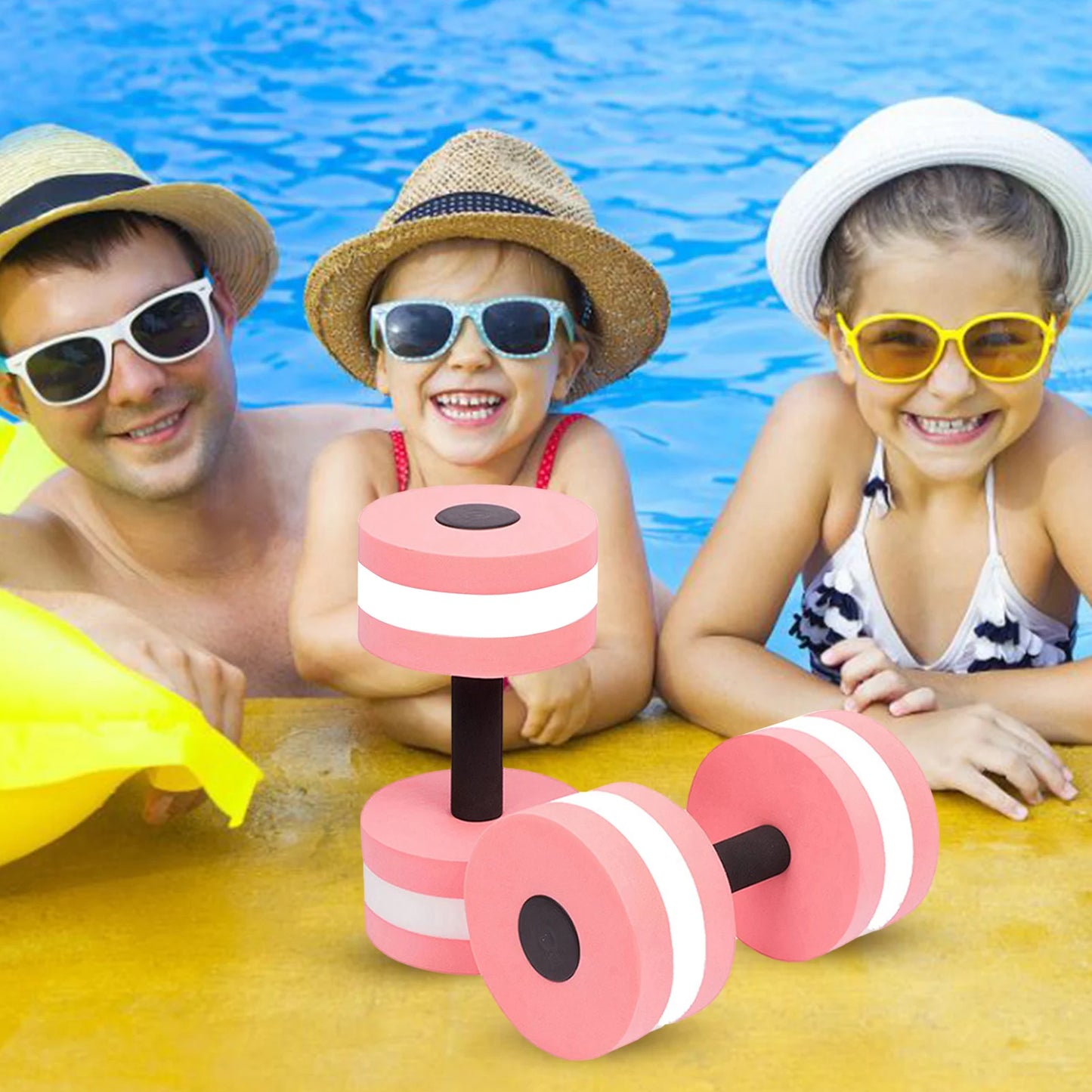 Water Weights For Pool, EVA Foam Swim Weights Water Dumbbells Floating, Water Fitness Barbells Hand Bar